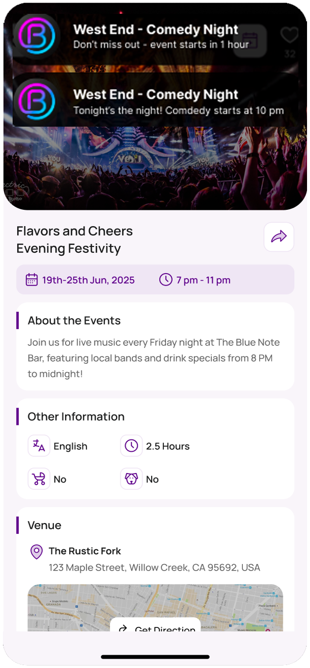 Event Promotion Screen