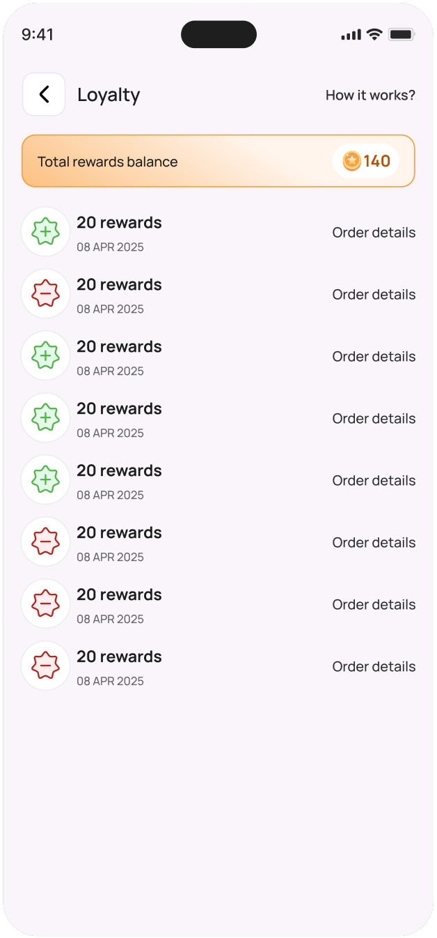 Loyalty Screen